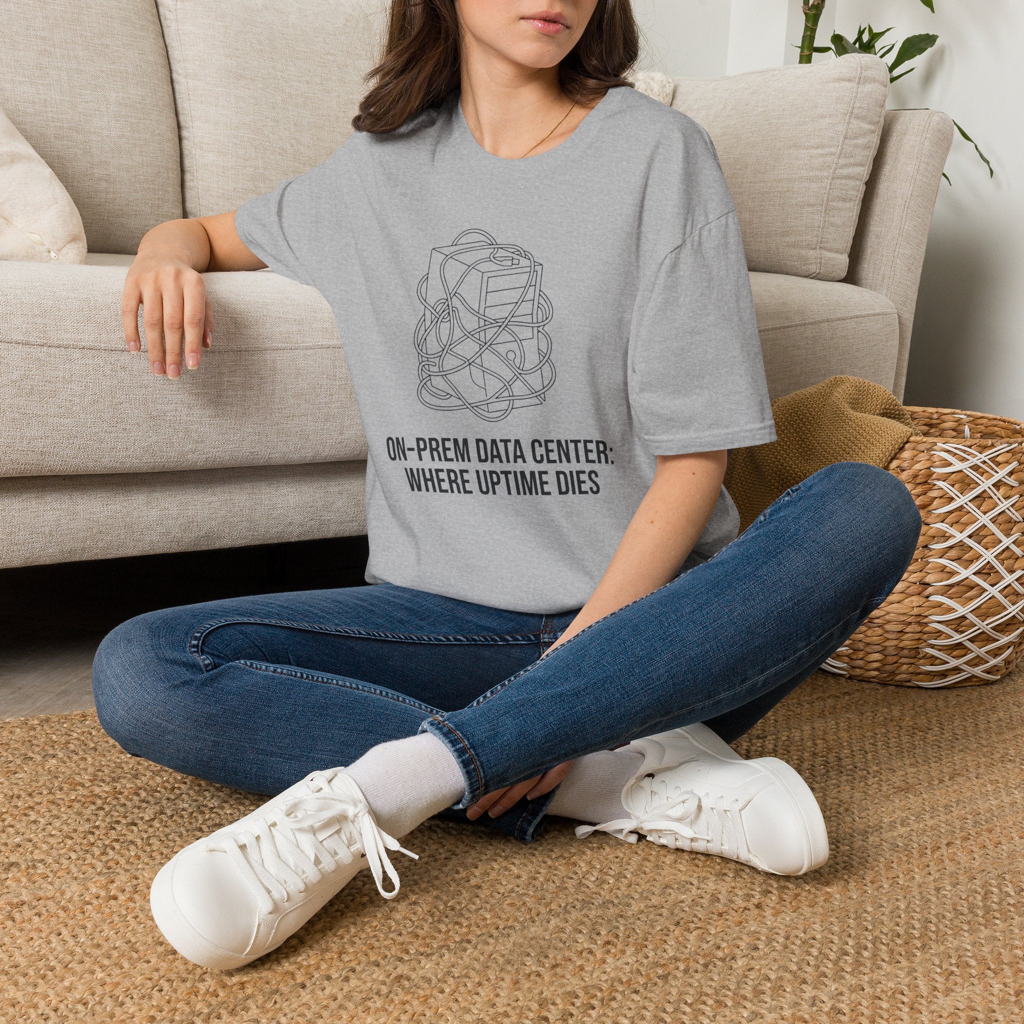 On-Prem Data Center Where Uptime Dies T-Shirt