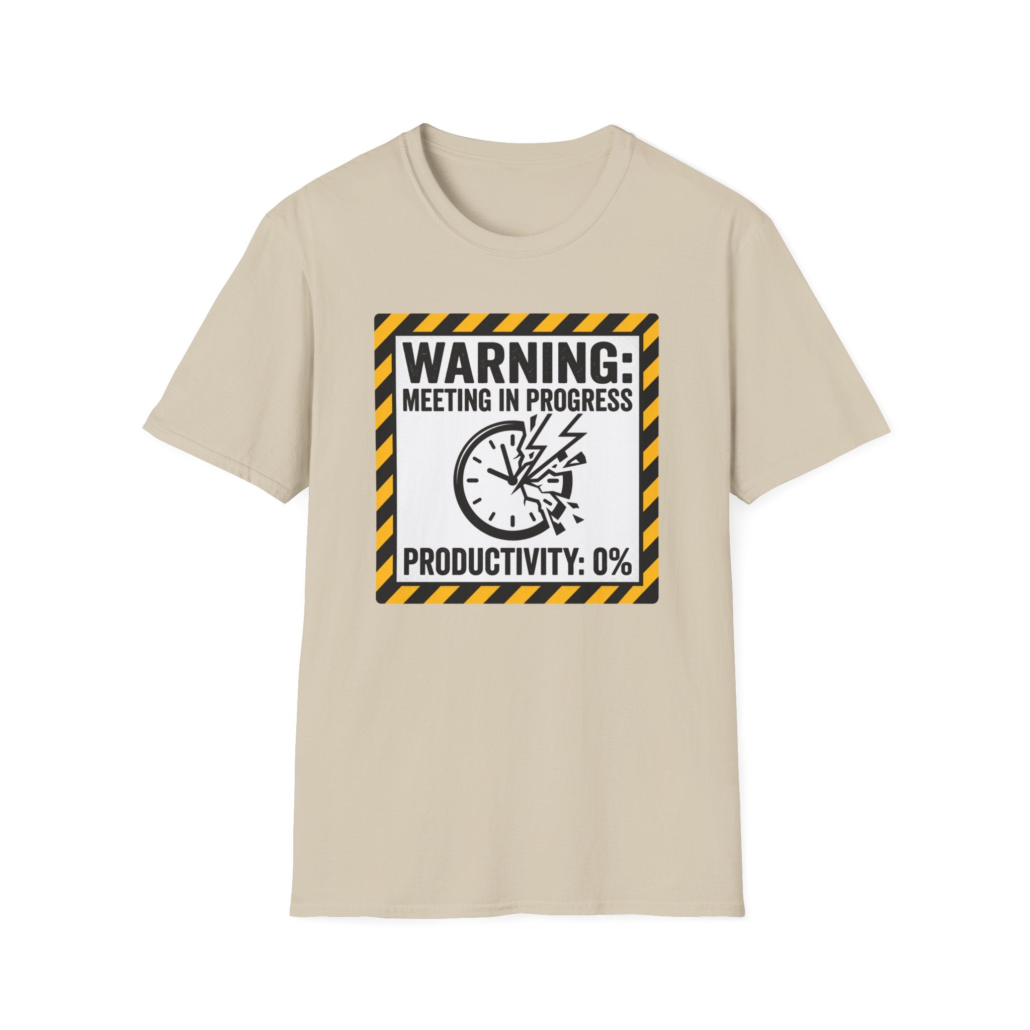 Warning: meeting in progress, productivity 0% T-Shirt