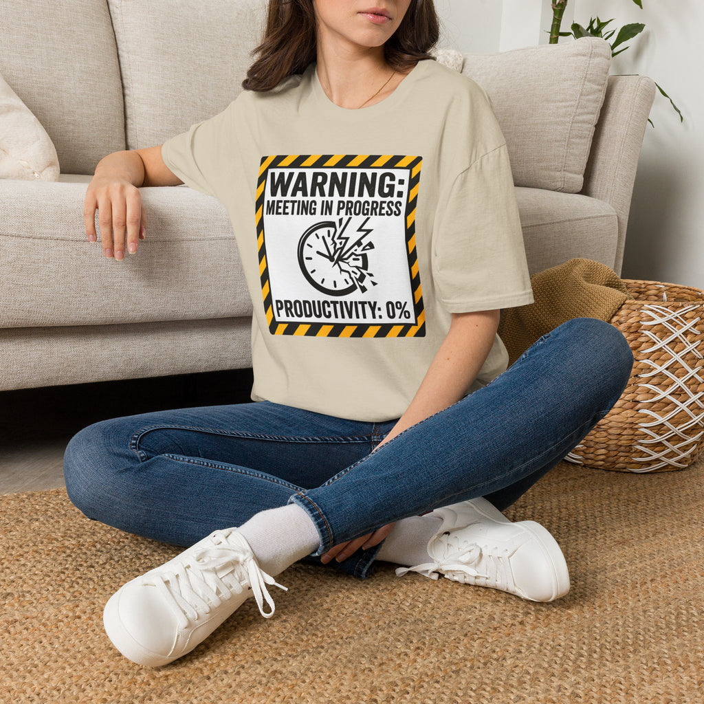 Warning: meeting in progress, productivity 0% T-Shirt