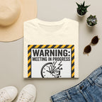 Warning: meeting in progress, productivity 0% T-Shirt