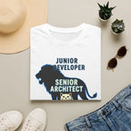 Junior developer vs Senior architect T-Shirt