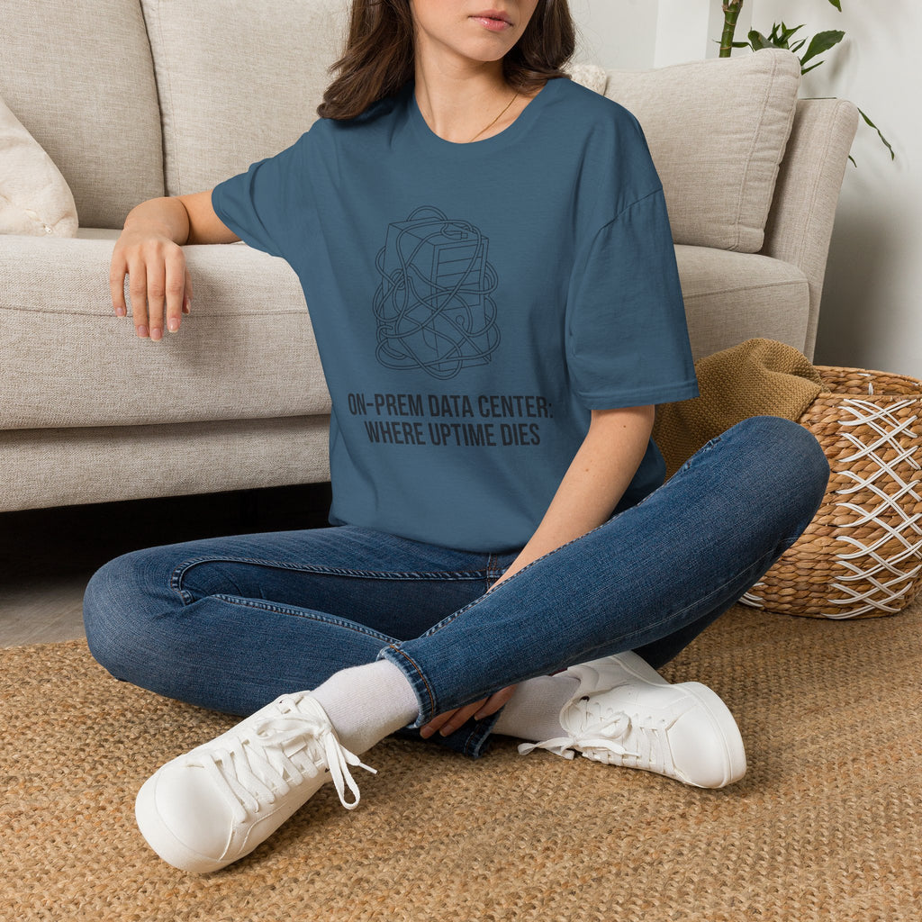 On-Prem Data Center Where Uptime Dies T-Shirt