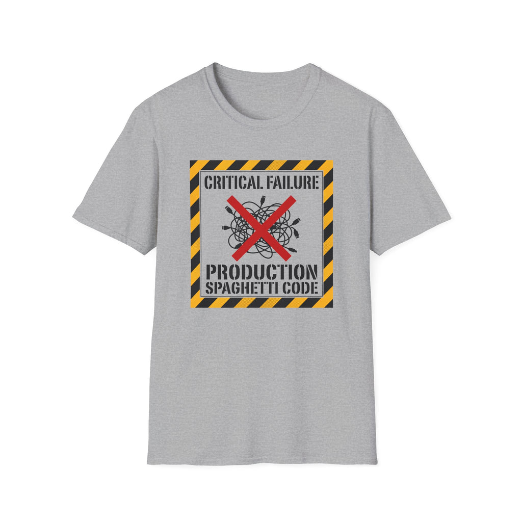 Critical Failure Production Spaghetti Code T-Shirt