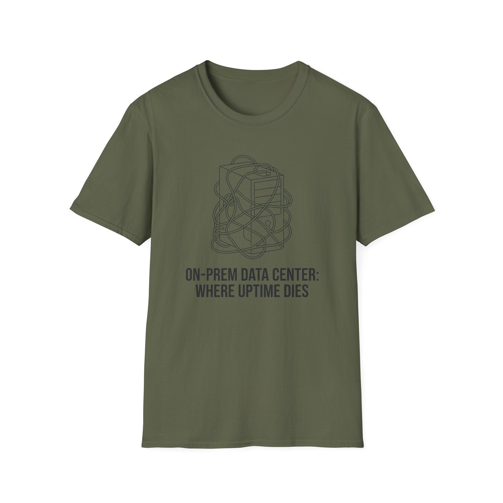 On-Prem Data Center Where Uptime Dies T-Shirt