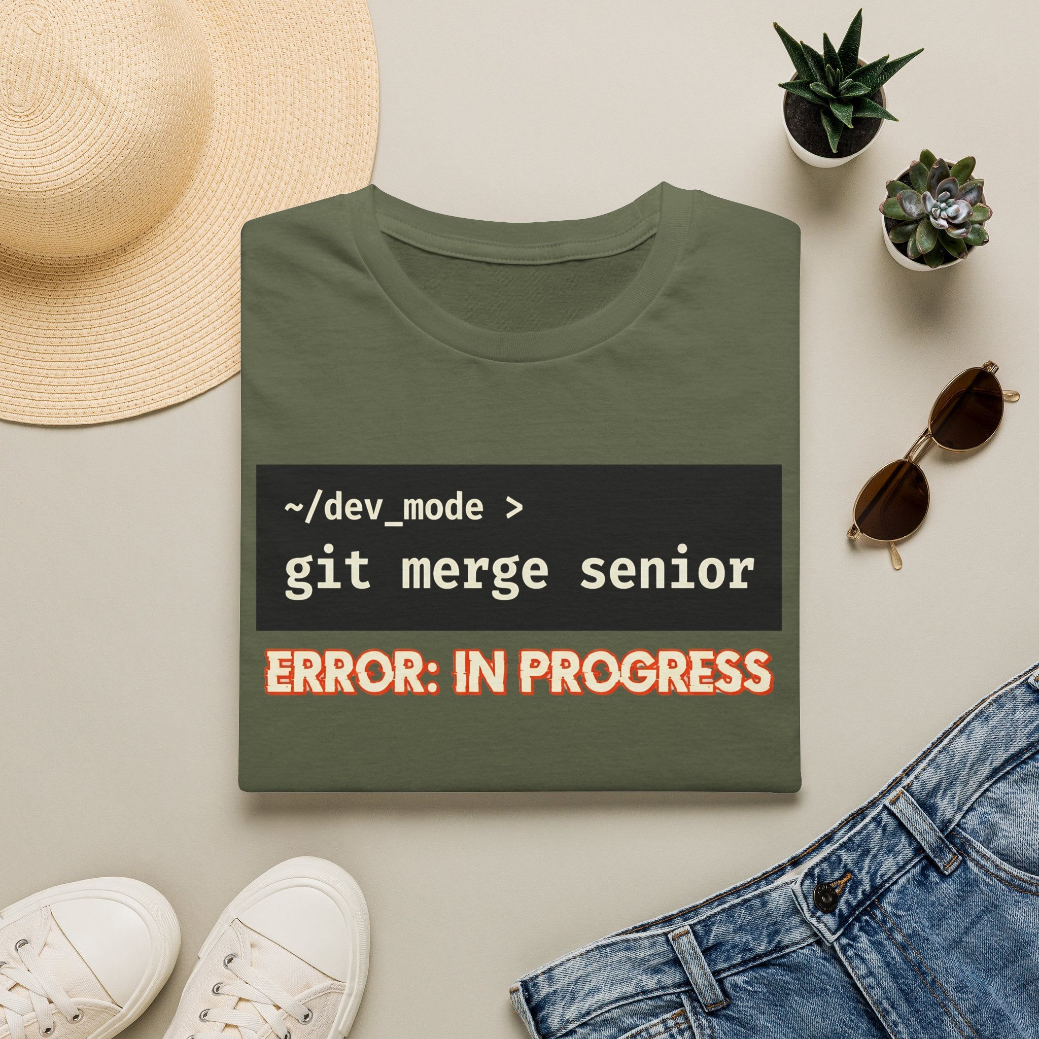 git merge senior - error in progress T-Shirt