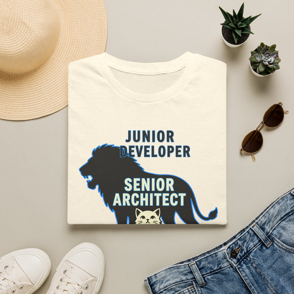 Junior developer vs Senior architect T-Shirt