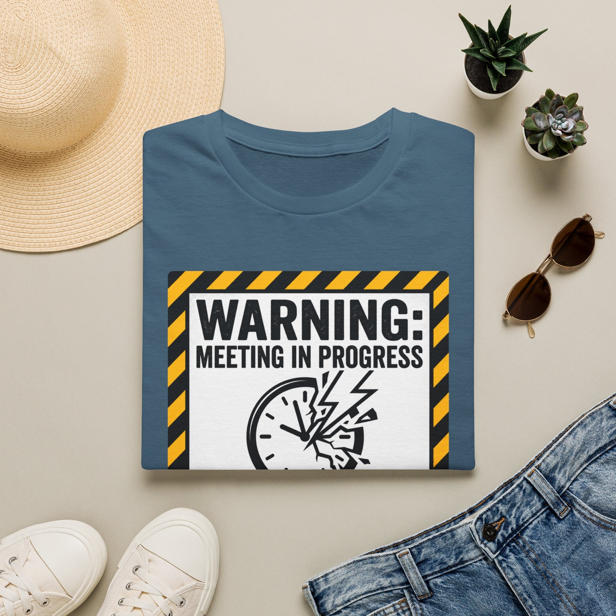 Warning: meeting in progress, productivity 0% T-Shirt