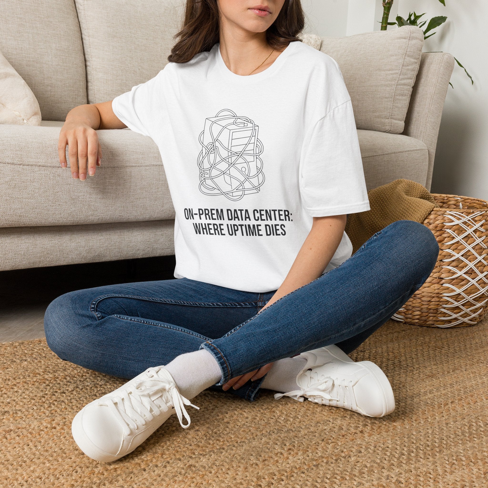 On-Prem Data Center Where Uptime Dies T-Shirt