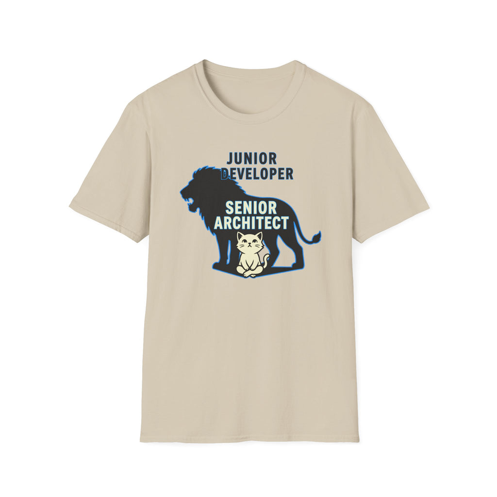 Junior developer vs Senior architect T-Shirt