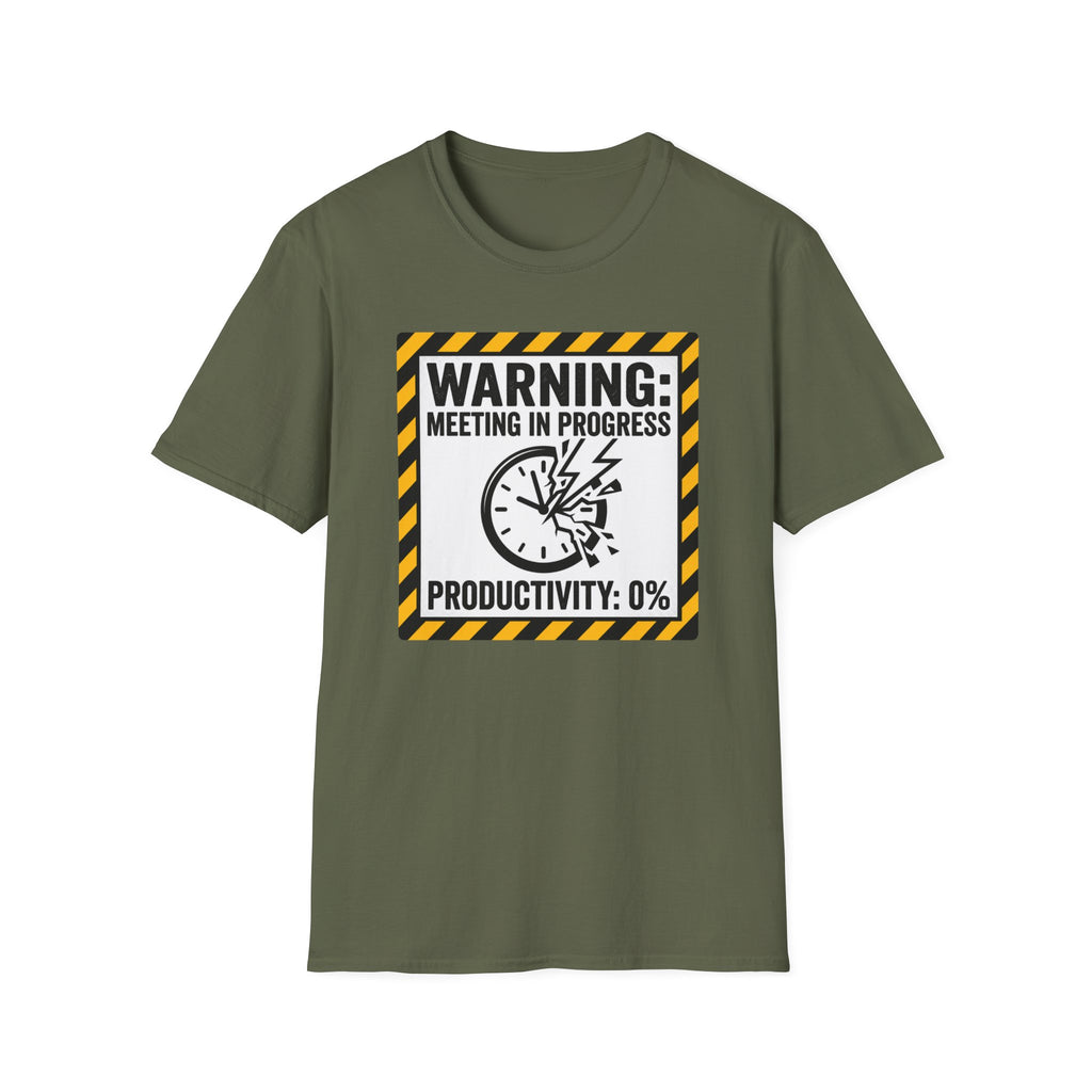 Warning: meeting in progress, productivity 0% T-Shirt