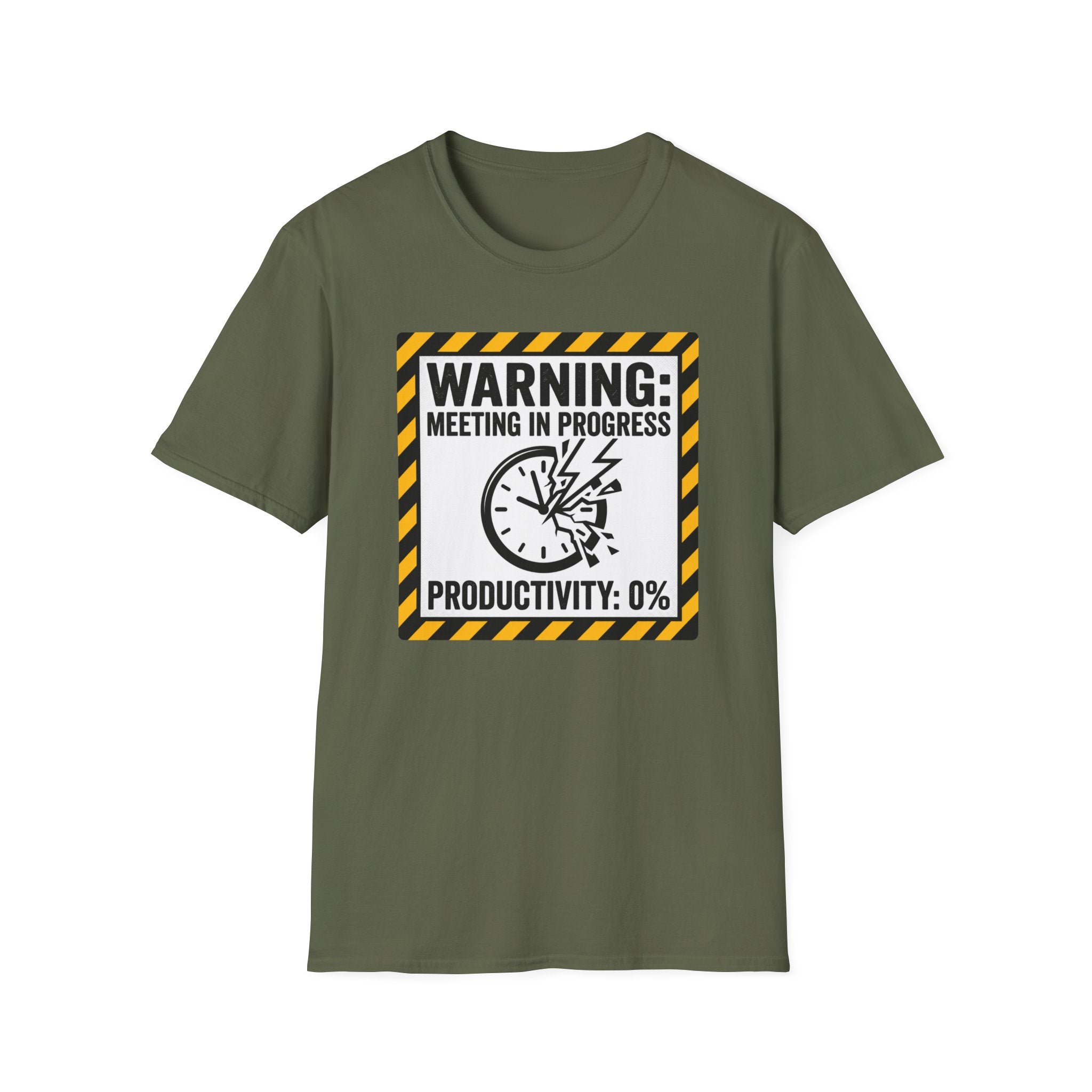 Warning: meeting in progress, productivity 0% T-Shirt