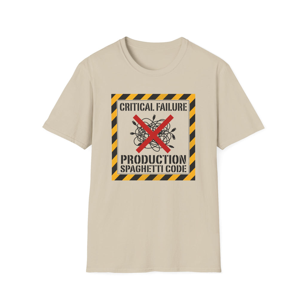 Critical Failure Production Spaghetti Code T-Shirt