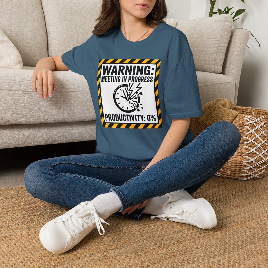 Warning: meeting in progress, productivity 0% T-Shirt