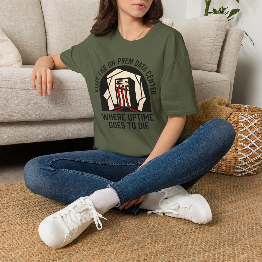 visit on-prem data center where uptime goes to die T-Shirt