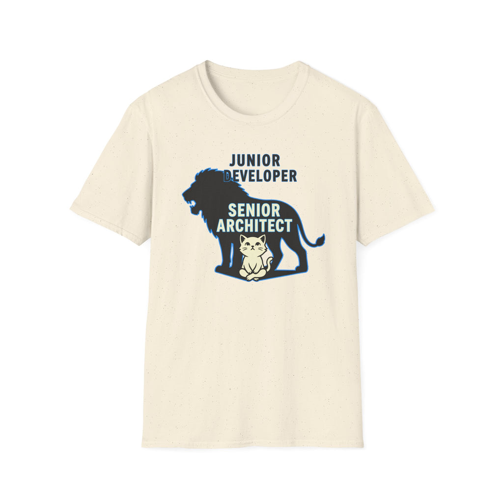 Junior developer vs Senior architect T-Shirt