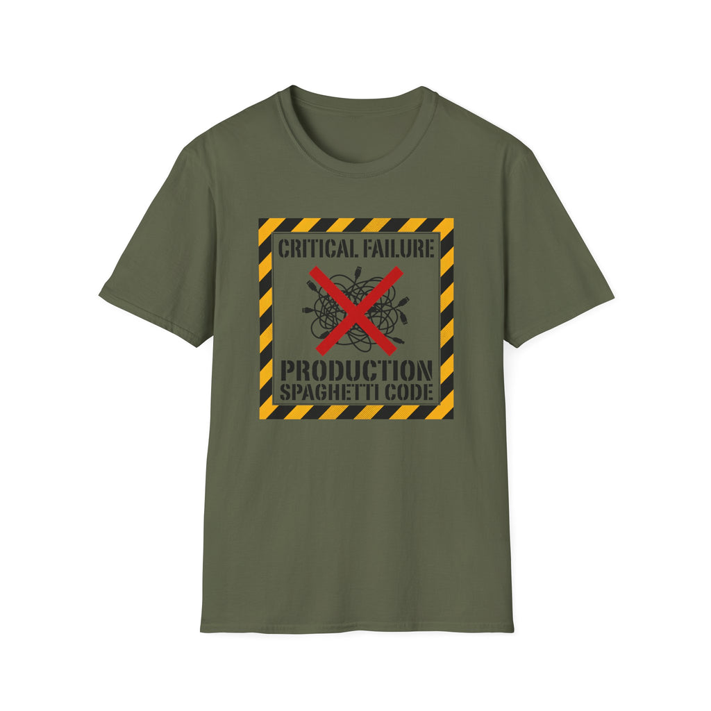 Critical Failure Production Spaghetti Code T-Shirt