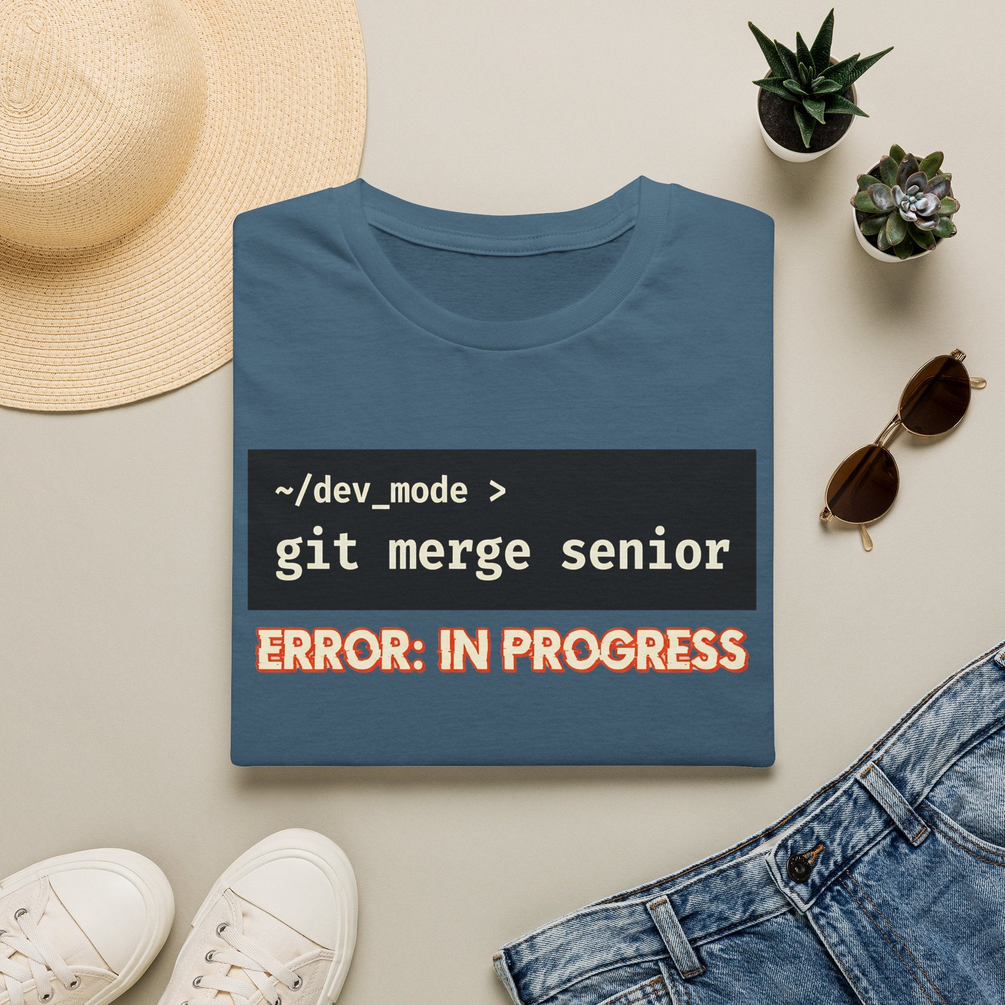 git merge senior - error in progress T-Shirt